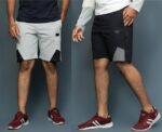 Pack of 2 Color Block Men Black, Grey Night Shorts