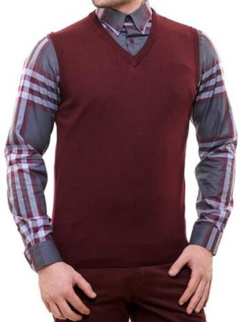 Men Printed Round Neck Grey Sweater