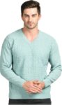 Men Solid Collared Neck Grey Sweater