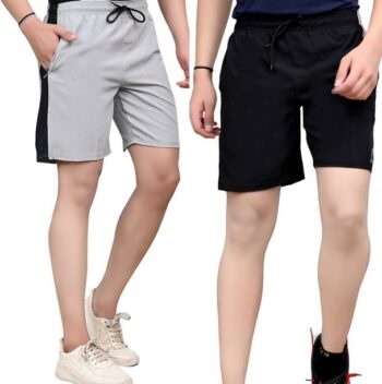 Pack of 3 Solid Men Maroon, Black, Dark Blue Casual Shorts